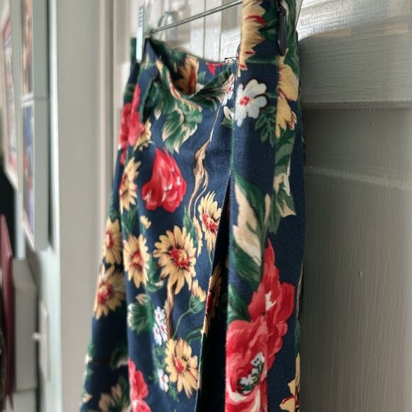 Vintage Talbots floral maxi-pencil 100% cotton skirt - Size 10 - Picture 5 of 10